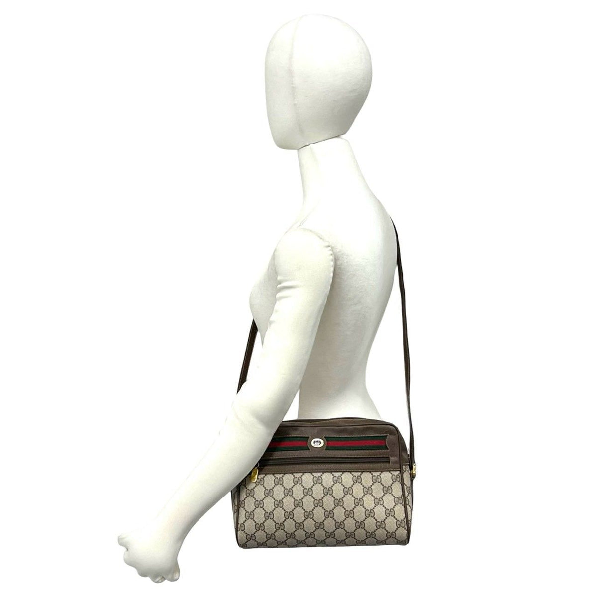 Gucci Vintage Sherry Line GG Logo Pattern Leather Shoulder Bag Crossbody — view 2