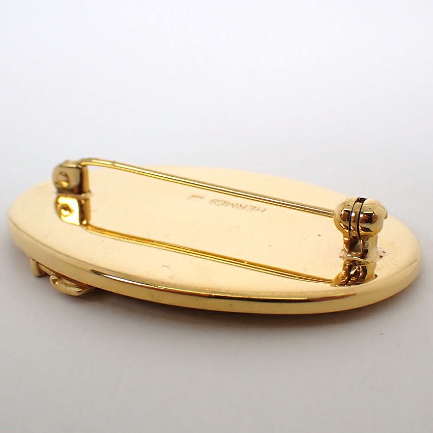 Hermes Brooch Gold — view 4
