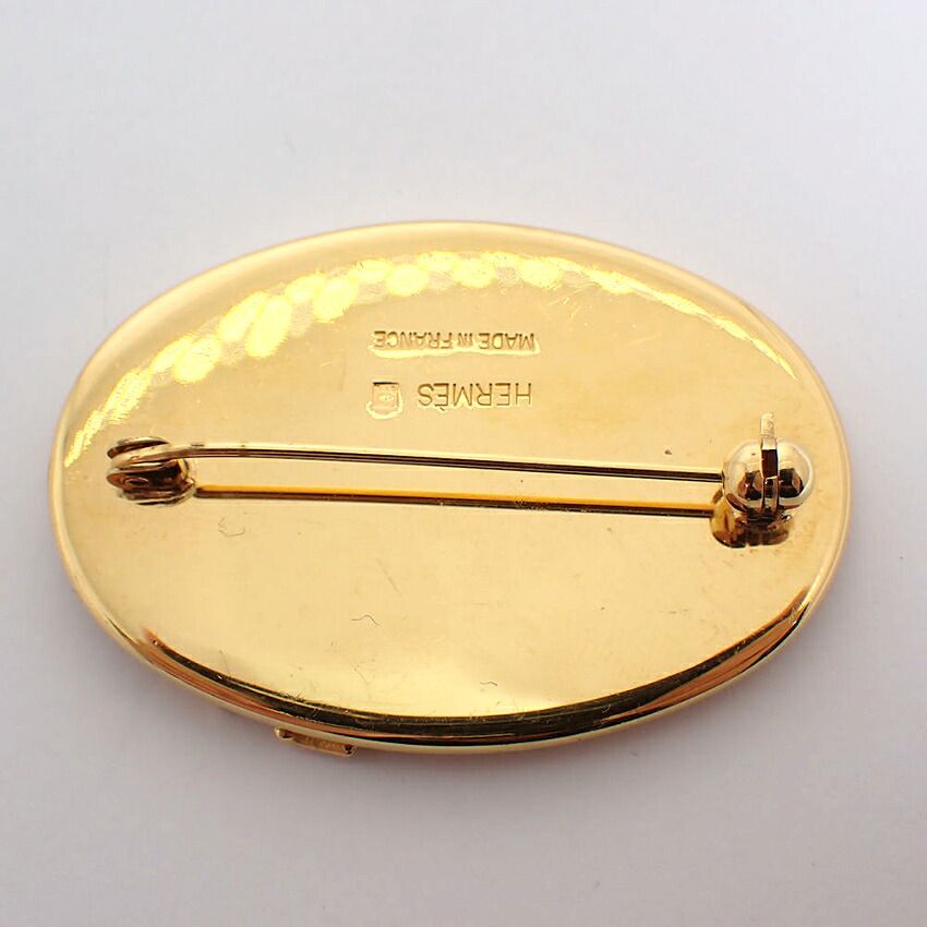 Hermes Brooch Gold — view 3