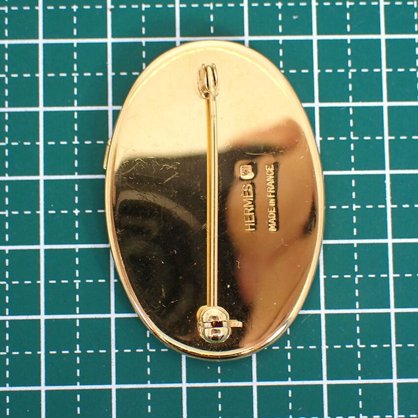 Hermes Brooch Gold — view 5