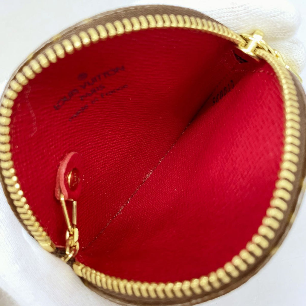 Louis Vuitton Coin Purse Monogram Cherry Porto Moneron Brown Red Takashi — view 3