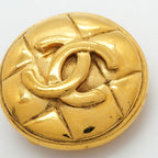 Chanel Earrings Vintage CC Logo Quilted Round — view 8