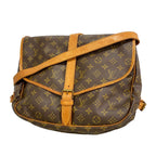Louis Vuitton Shoulder Bag Monogram Saumur 35 Brown
