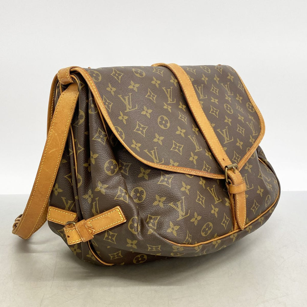 Louis Vuitton Shoulder Bag Monogram Saumur 35 Brown — view 2