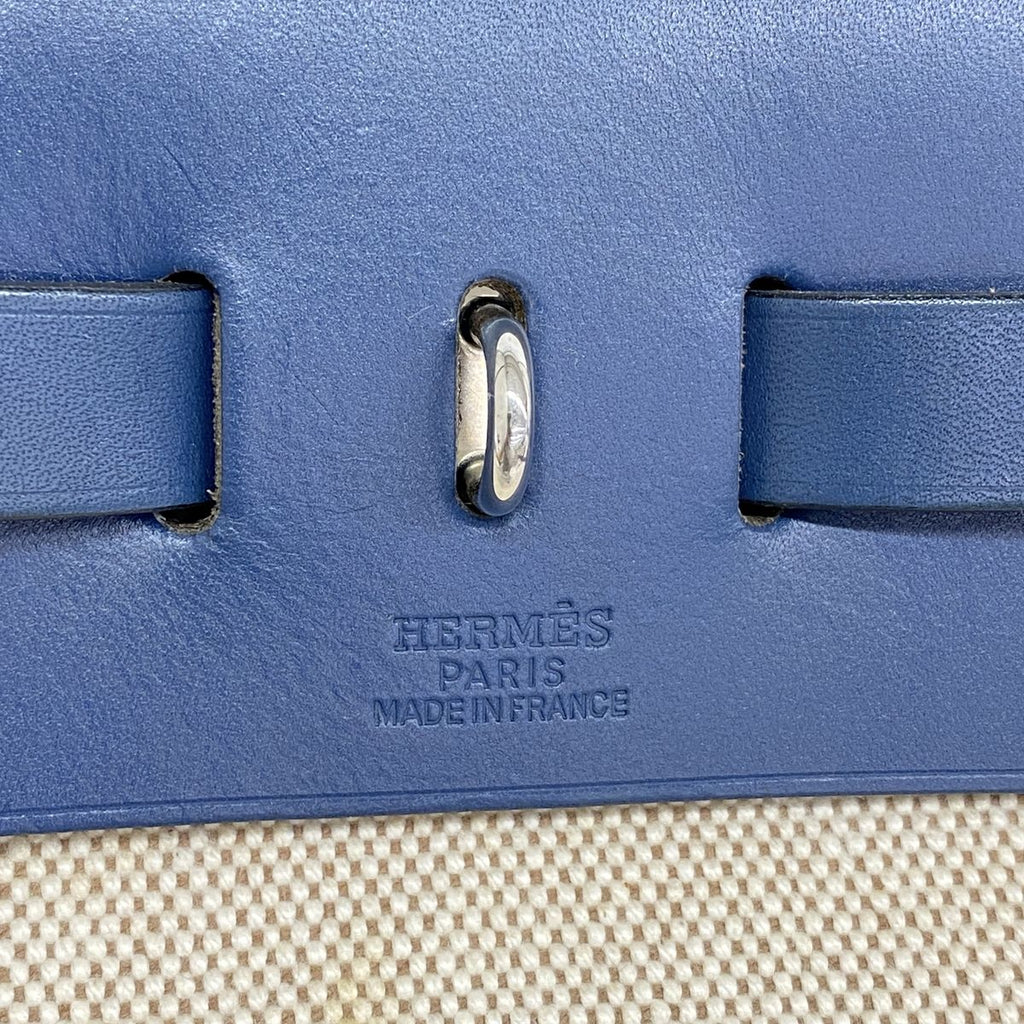 Hermes Herbag PM Toilet Ash Blue Silver Handbag — view 5