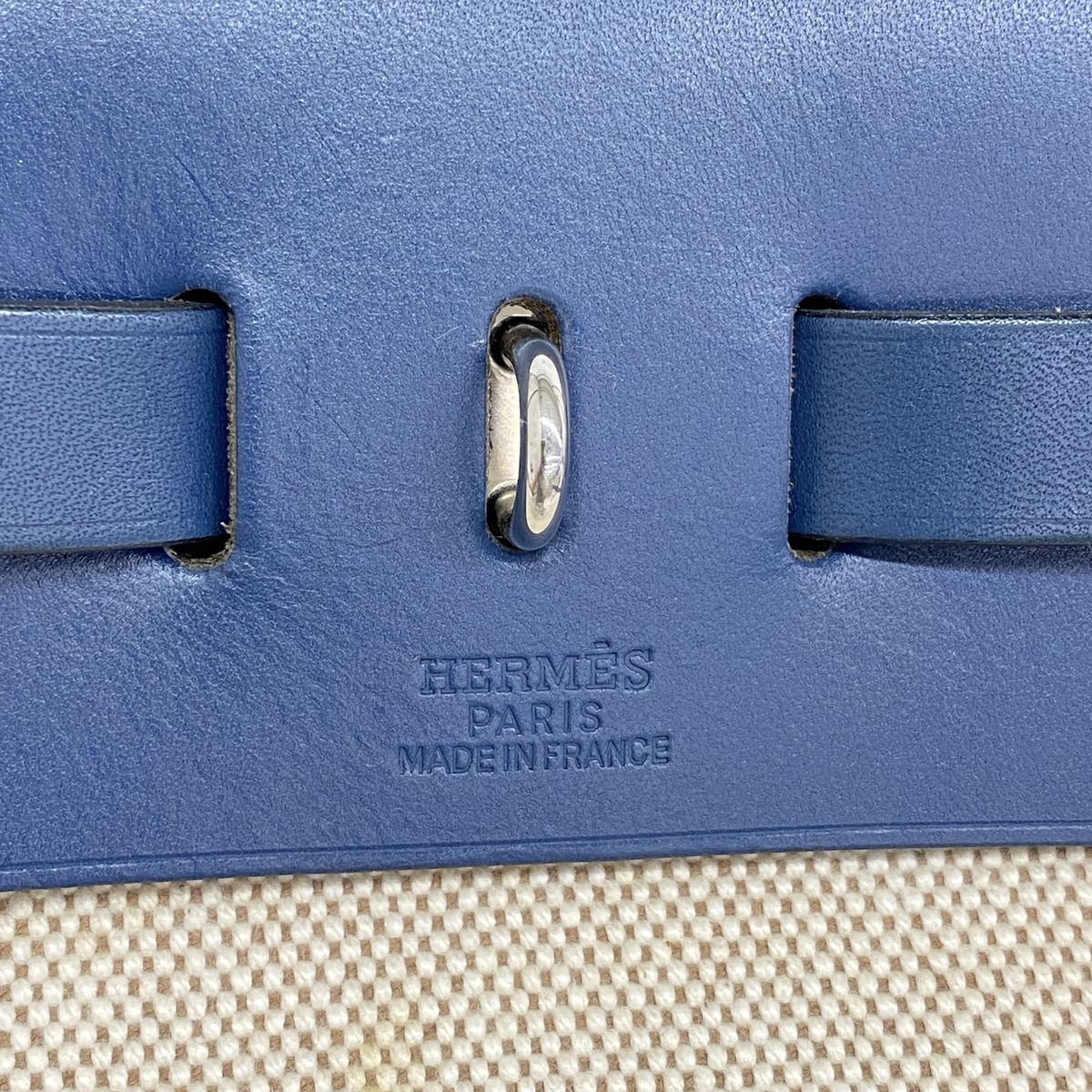 Hermes Herbag PM Toilet Ash Blue Silver Handbag — view 5