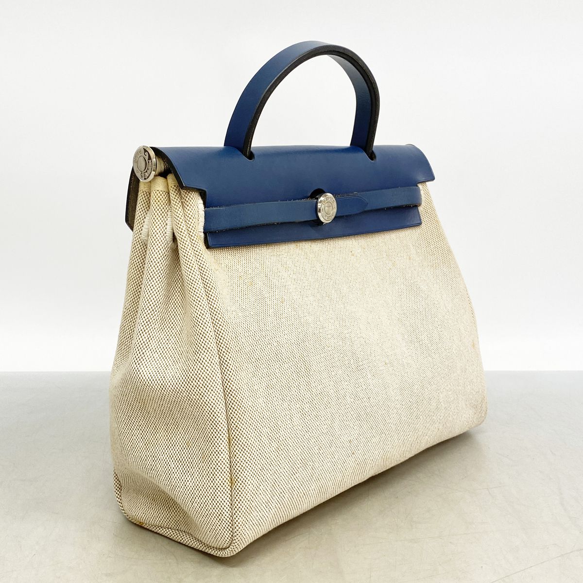 Hermes Herbag PM Toilet Ash Blue Silver Handbag — view 2