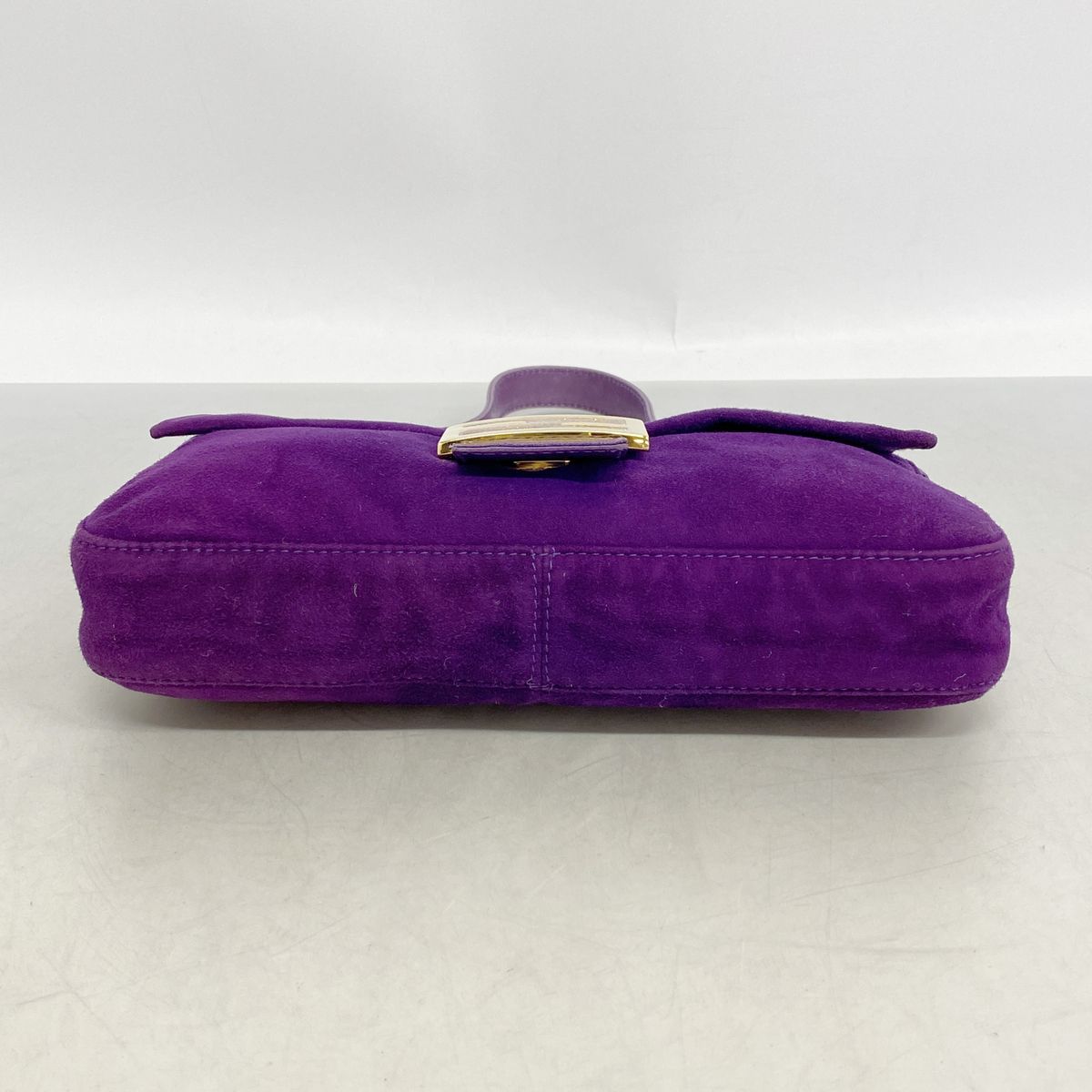 Fendi Handle Mamma Bucket Suede Purple Gold — view 3
