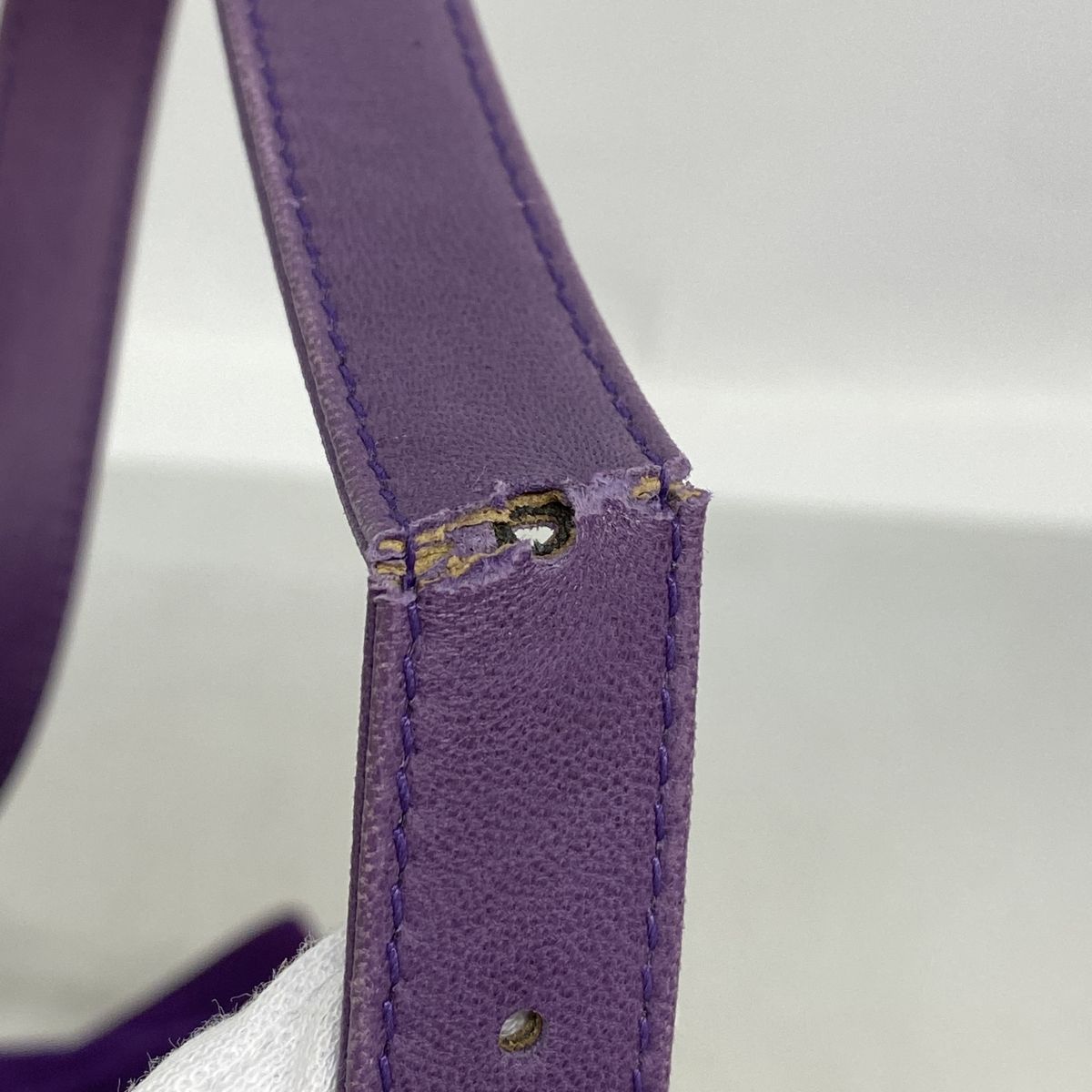 Fendi Handle Mamma Bucket Suede Purple Gold — view 6