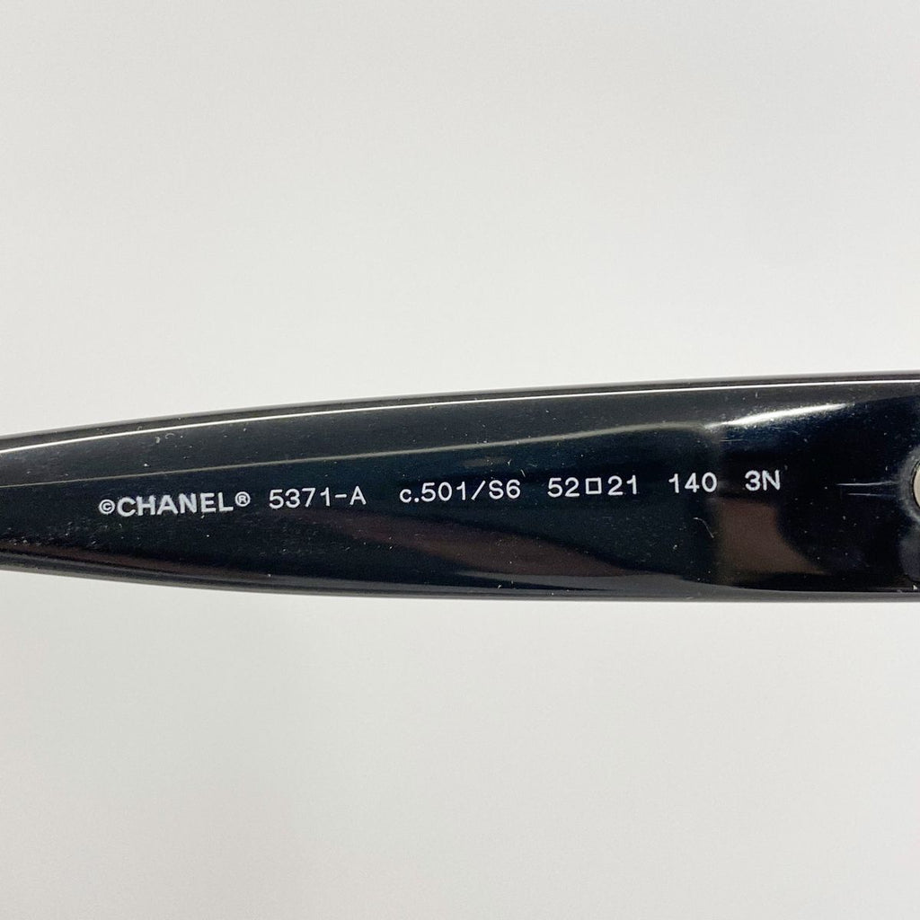 Chanel Sunglasses Acetate Black Silver Eyewear — view 3