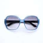Gucci Square Butterfly Shape Sunglasses S Eyewear Clear Blue Double G Logo — view 2