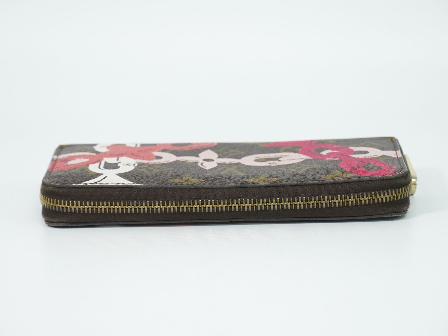 Louis Vuitton LV Zippy Wallet Monogram Bay Zip Around Brown Pink — view 5