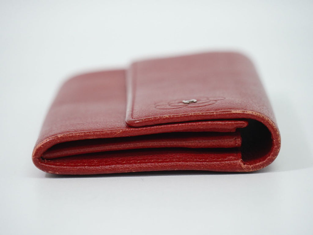 Chanel CC Logo Butterfly Camellia Wallet Leather — view 4