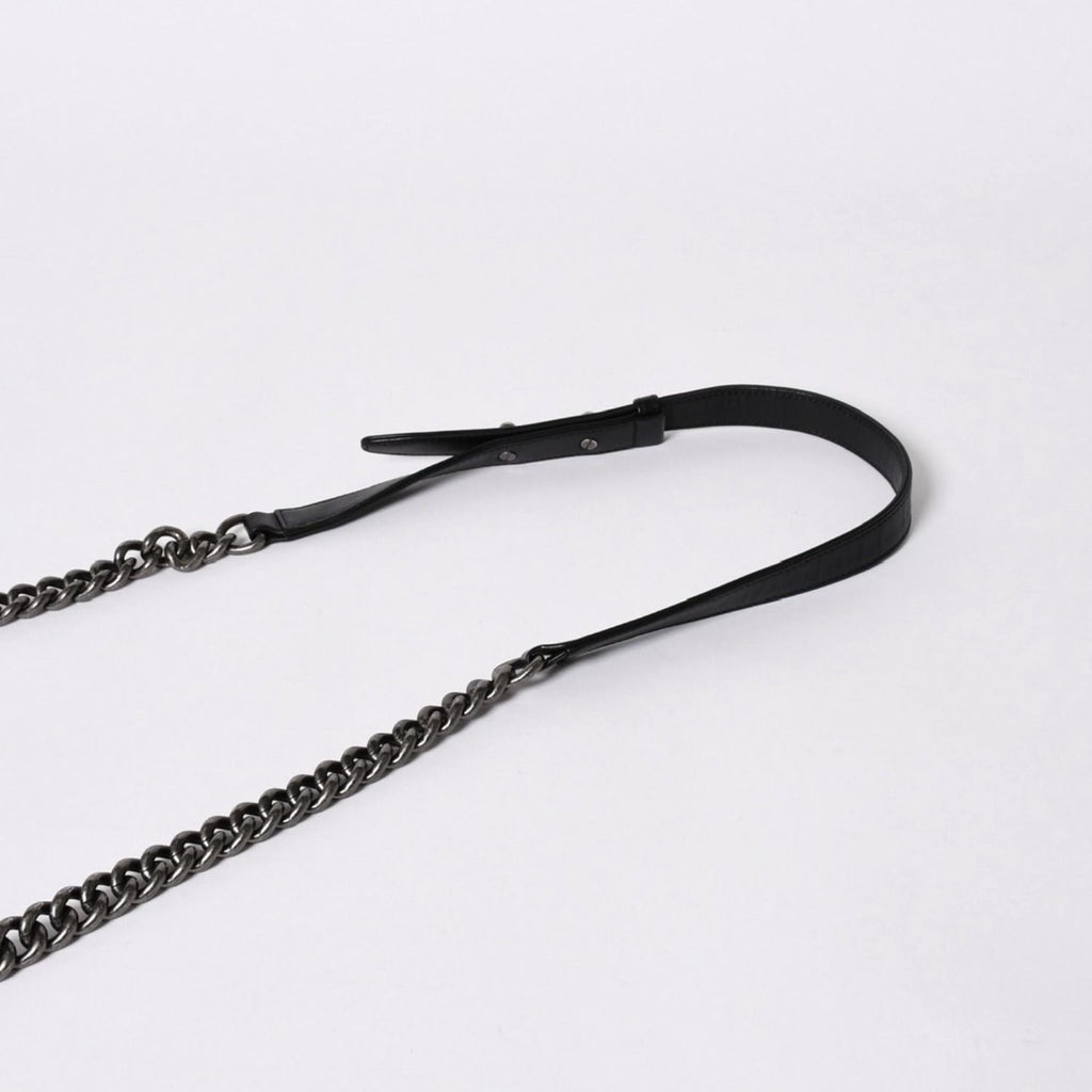 Chanel Boy Chain Shoulder Bag Lambskin CC Logo Black Silver — view 7