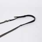 Chanel Boy Chain Shoulder Bag Lambskin CC Logo Black Silver — view 7
