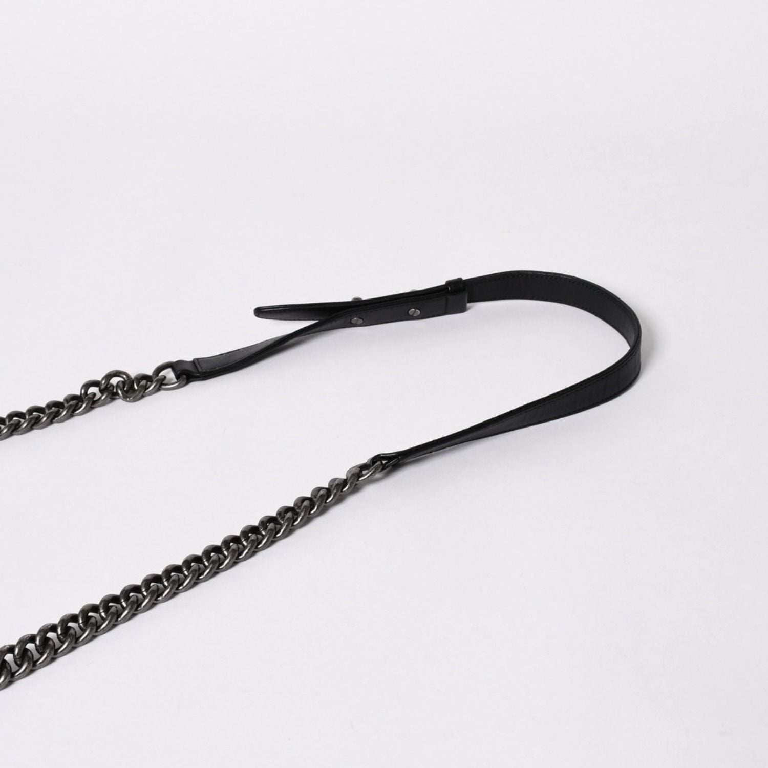 Chanel Boy Chain Shoulder Bag Lambskin CC Logo Black Silver — view 7