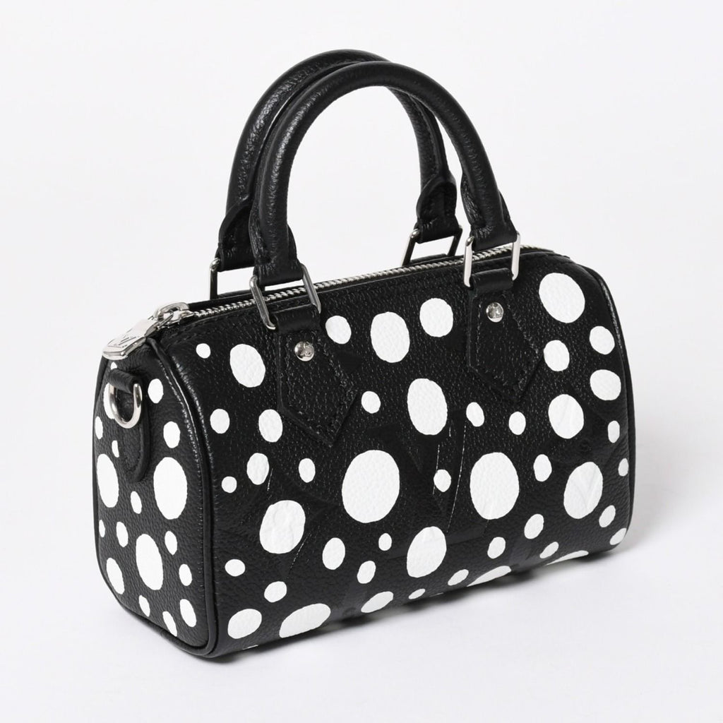 Louis Vuitton Nano Speedy Handbag Yayoi Kusama Monogram Empreinte Black — view 4