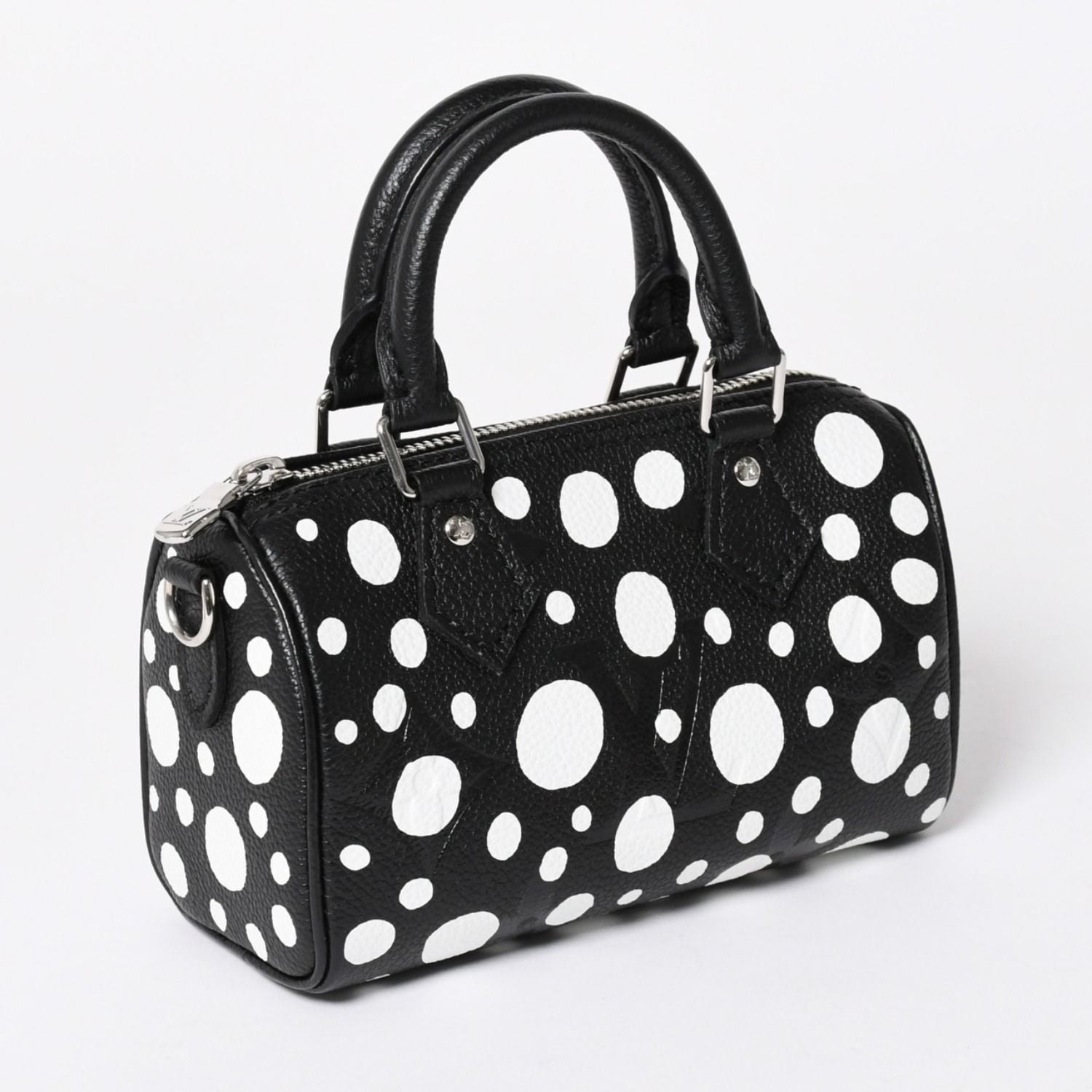 Louis Vuitton Nano Speedy Handbag Yayoi Kusama Monogram Empreinte Black — view 4