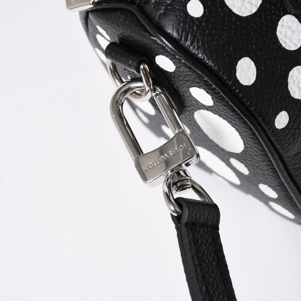 Louis Vuitton Nano Speedy Handbag Yayoi Kusama Monogram Empreinte Black — view 6