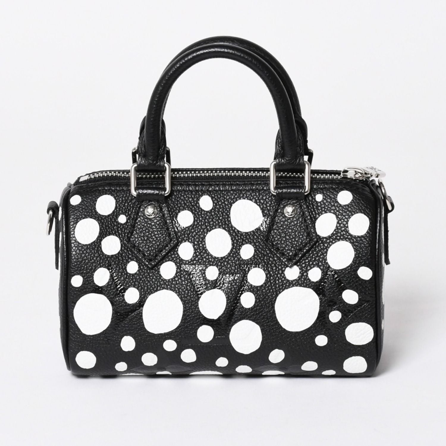 Louis Vuitton Nano Speedy Handbag Yayoi Kusama Monogram Empreinte Black — view 3