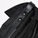 Prada Pocono Shoulder Bag Triangle Logo Nylon Black Silver — view 7
