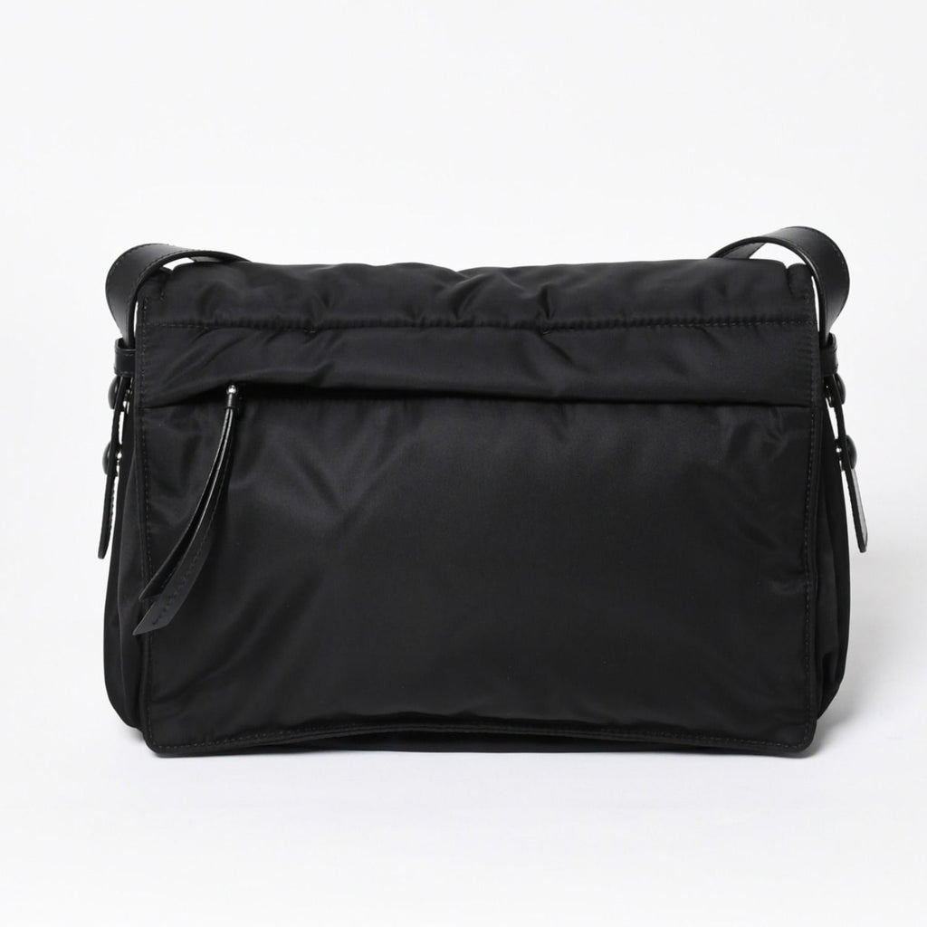 Prada Pocono Shoulder Bag Triangle Logo Nylon Black Silver — view 2