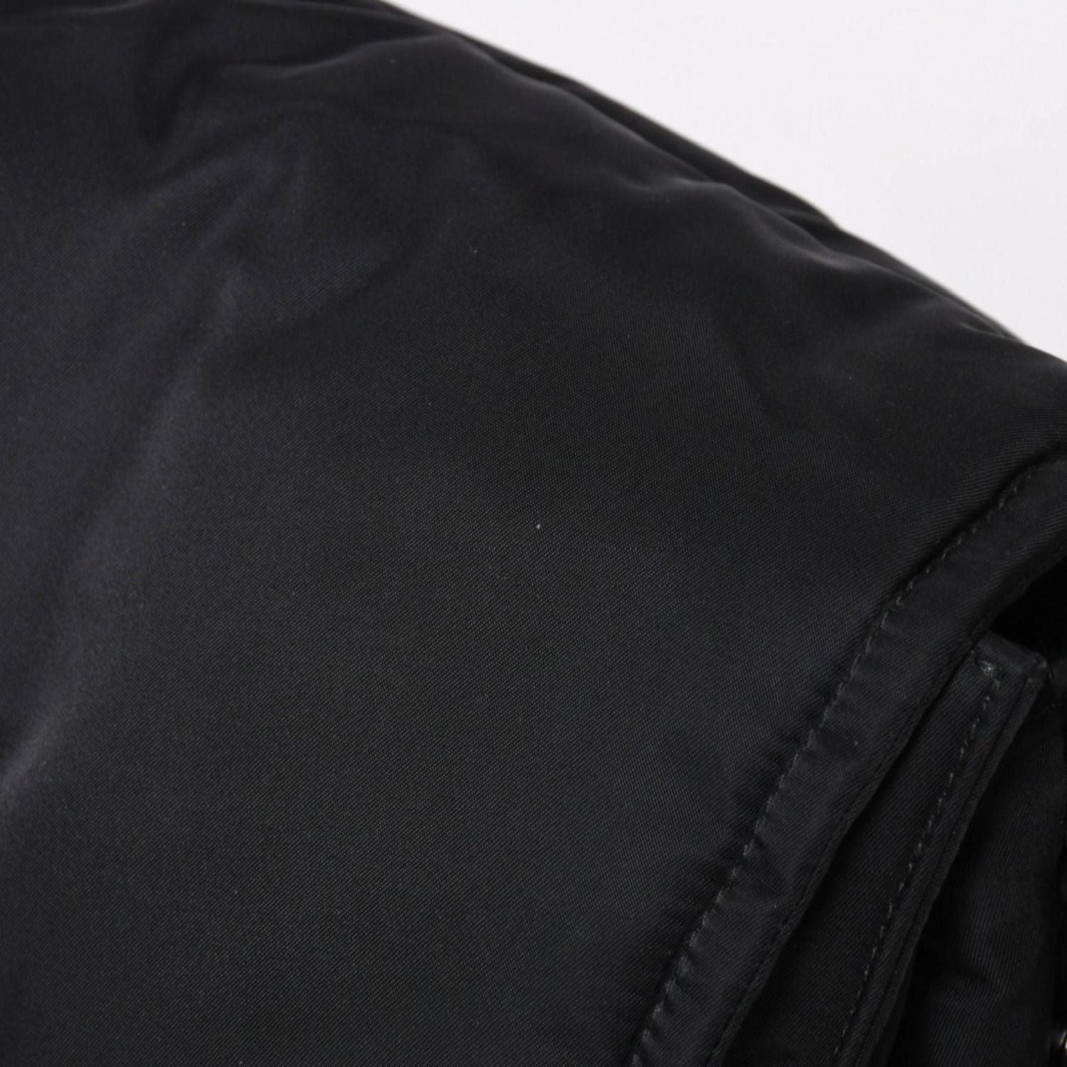 Prada Pocono Shoulder Bag Triangle Logo Nylon Black Silver — view 5