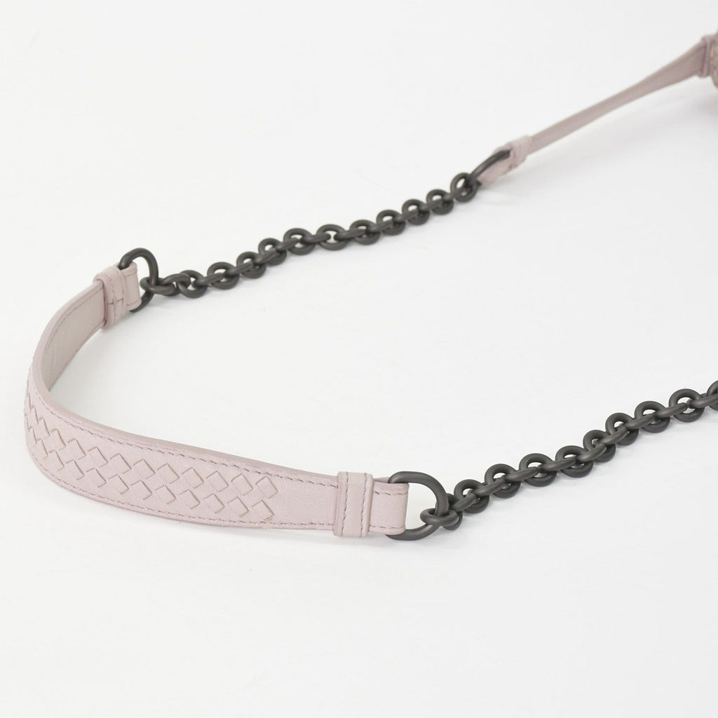 Bottega Veneta Intrecciato Rialto Chain Shoulder Bag Pink — view 6