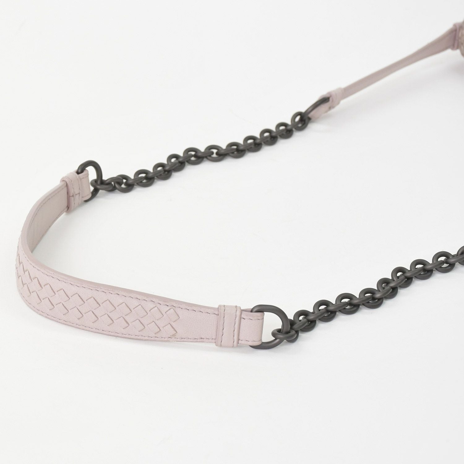 Bottega Veneta Intrecciato Rialto Chain Shoulder Bag Pink — view 6