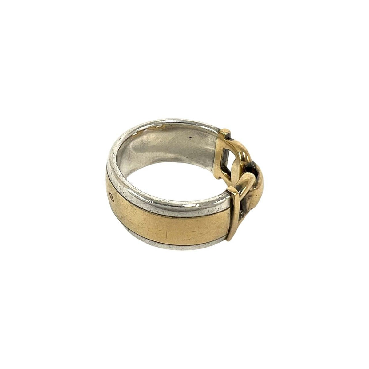 Hermes Box with Case Montevideo Ring 925 Sterling Silver Gold 18K — view 5