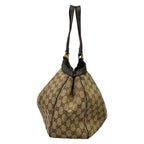 Gucci Tote Bag Beige Dark Brown Leather — view 4
