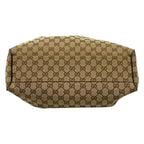 Gucci Tote Bag Beige Dark Brown Leather — view 5