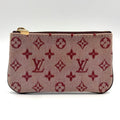 Louis Vuitton Coin Purse Leather with Pochette Cles Key Ring Canvas Pink Wallet