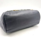 Chanel Logo Mark Leather Black Shoulder Bag Silver — view 6