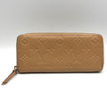 Louis Vuitton Zippy Wallet Monogram Empreinte Tourterelle Leather Beige Round