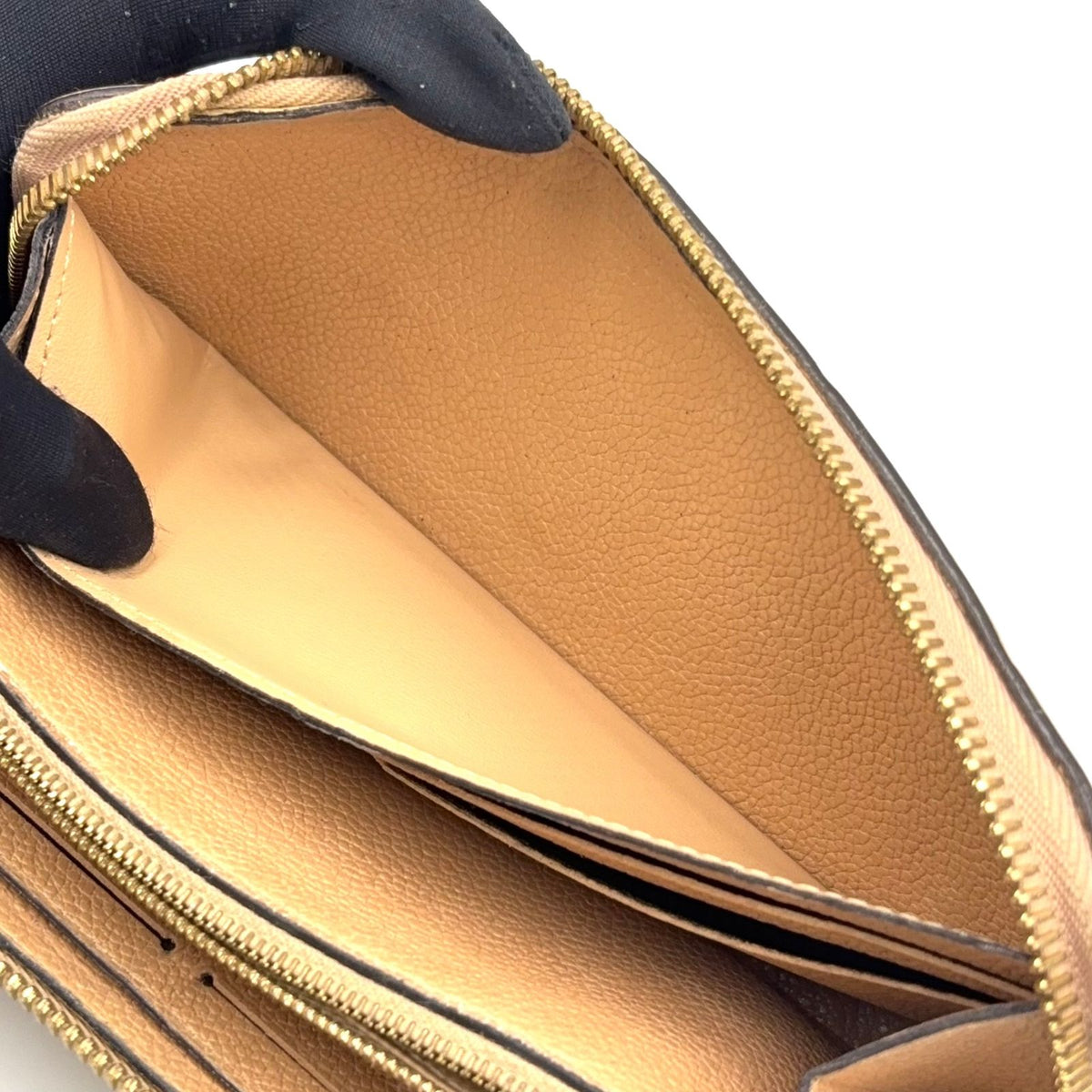 Louis Vuitton Zippy Wallet Monogram Empreinte Tourterelle Leather Beige Round — view 8