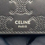 Celine Trifold Leather Black Wallet Silver — view 4