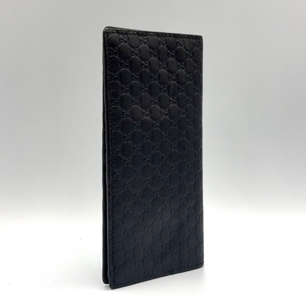 Gucci Micro Guccissima Leather Black Bifold Wallet — view 2