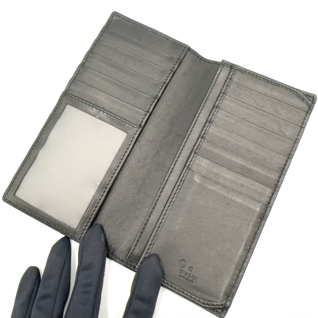 Gucci Micro Guccissima Leather Black Bifold Wallet — view 3
