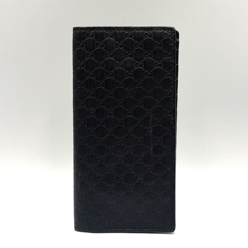 Gucci Micro Guccissima Leather Black Bifold Wallet
