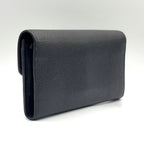 Gucci Interlocking G Leather Black Wallet Gold — view 2
