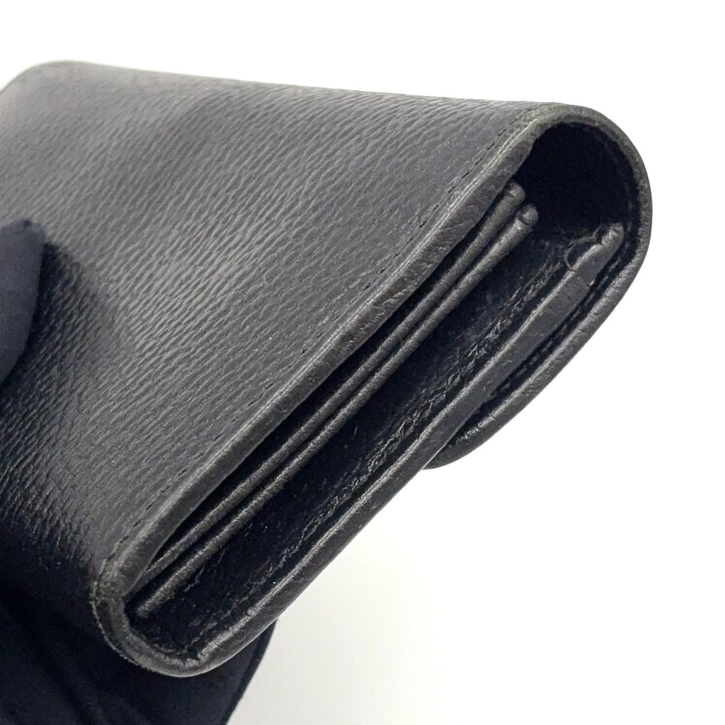 Gucci Interlocking G Leather Black Wallet Gold — view 7