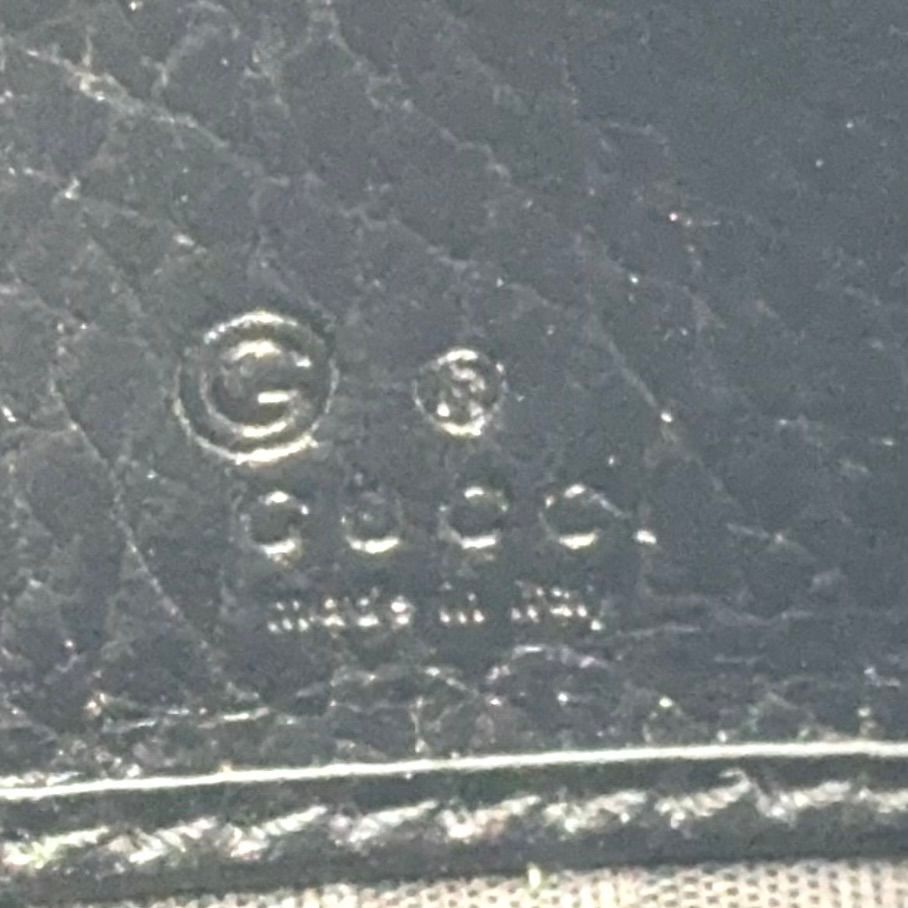 Gucci Interlocking G Leather Black Wallet Gold — view 4