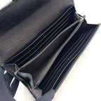 Gucci Interlocking G Leather Black Wallet Gold — view 3