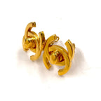 Chanel CC Logo Metal Gold Earrings — view 8