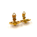 Chanel CC Logo Metal Gold Earrings — view 6
