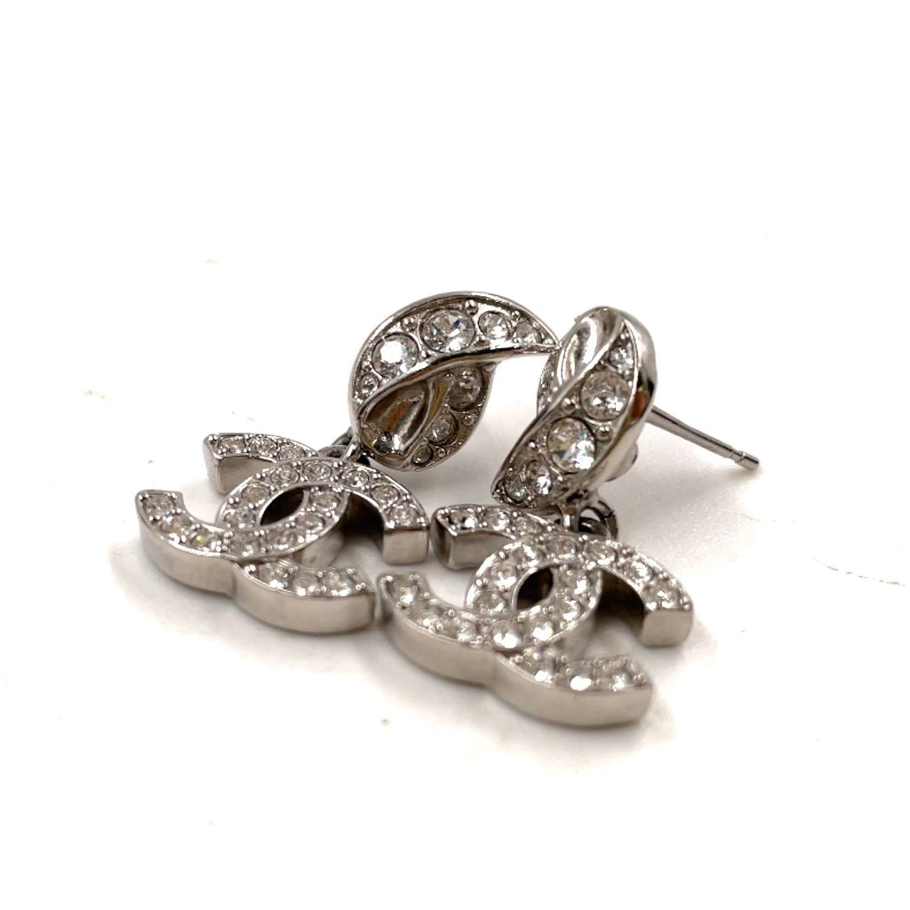 Chanel CC Logo Metal Earrings — view 8