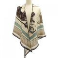 Hermes Ex Libris Triangle Jean Shawl Scarf