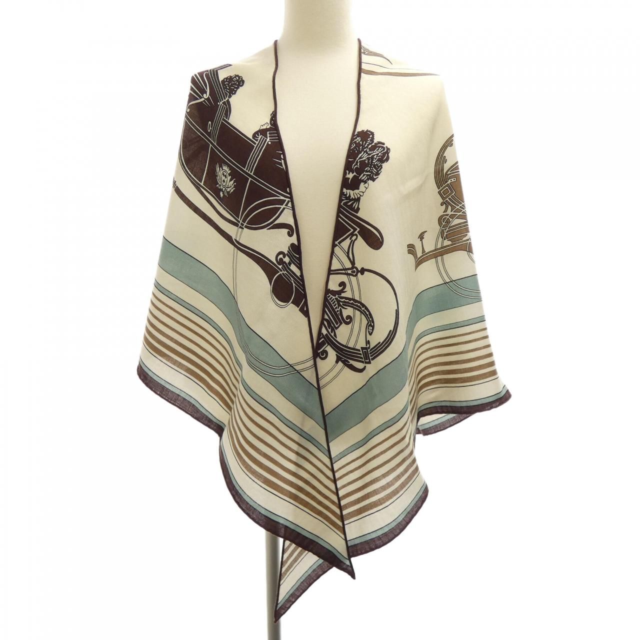 Hermes Ex Libris Triangle Jean Shawl Scarf