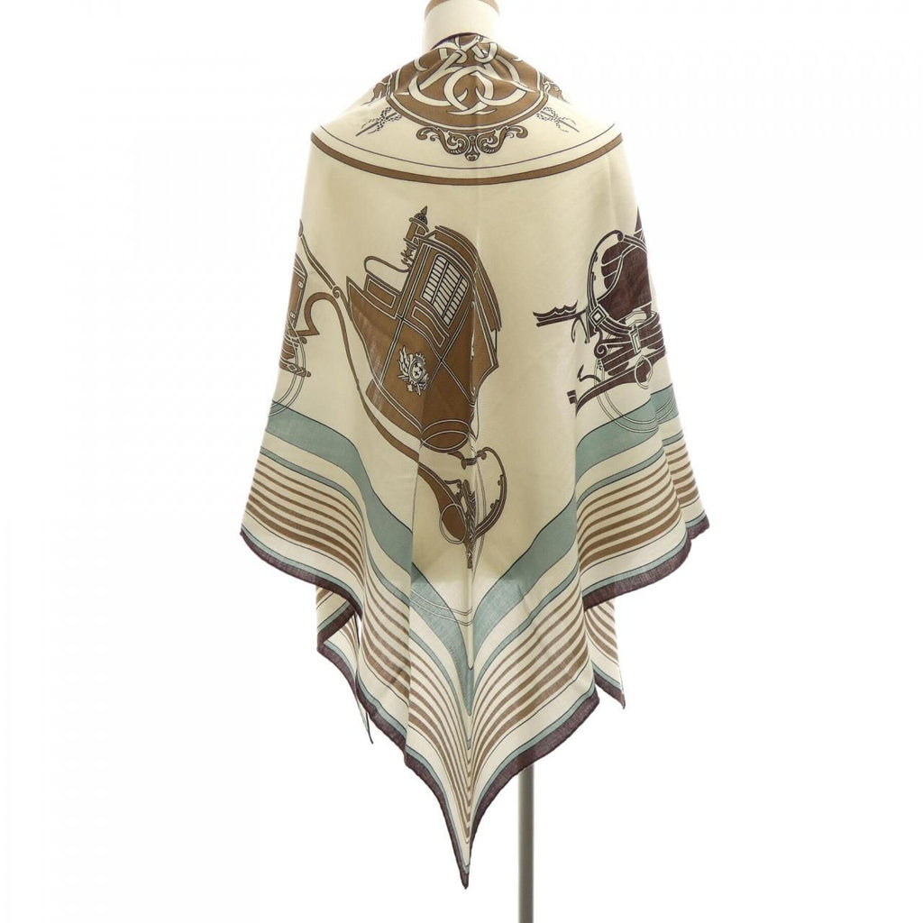 Hermes Ex Libris Triangle Jean Shawl Scarf — view 2